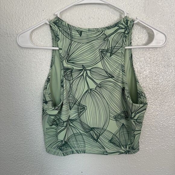 Buffbunny collective Activewear Crop Top Green Leaf Size Medium - Picture 2 of 4